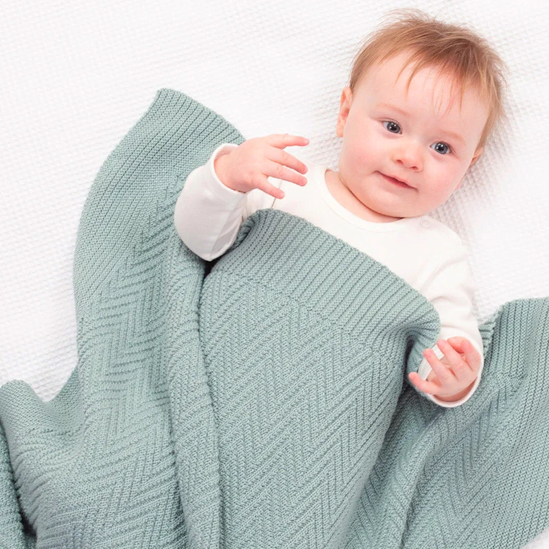 KITE Couverture tricotée thym doux