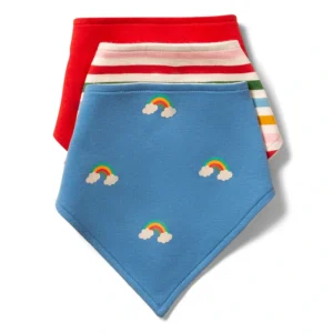 LITTLE GREEN RADICALS Bavoirs Blue Rainbows